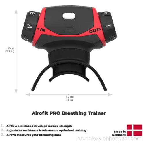 Dispositivo de ejercicio respiratoria entrenador de respiración entrenador muscular